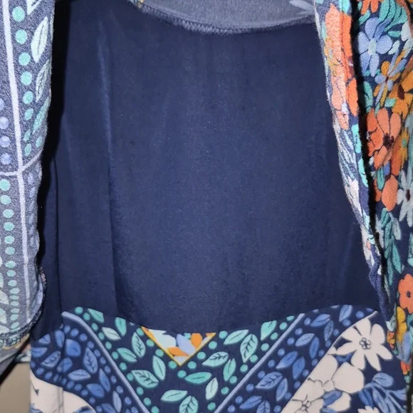 Maeve Navy Floral Mini Tunic Dress - Picture 3 of 7